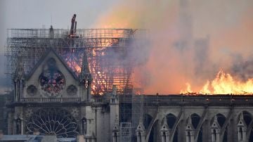 Las llaman devoran la catedral de Notre Dame 