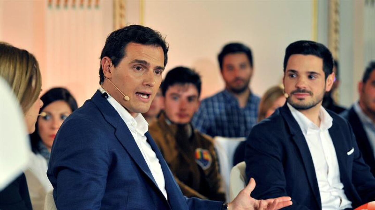 Albert Rivera en un acto de campa&ntilde;a