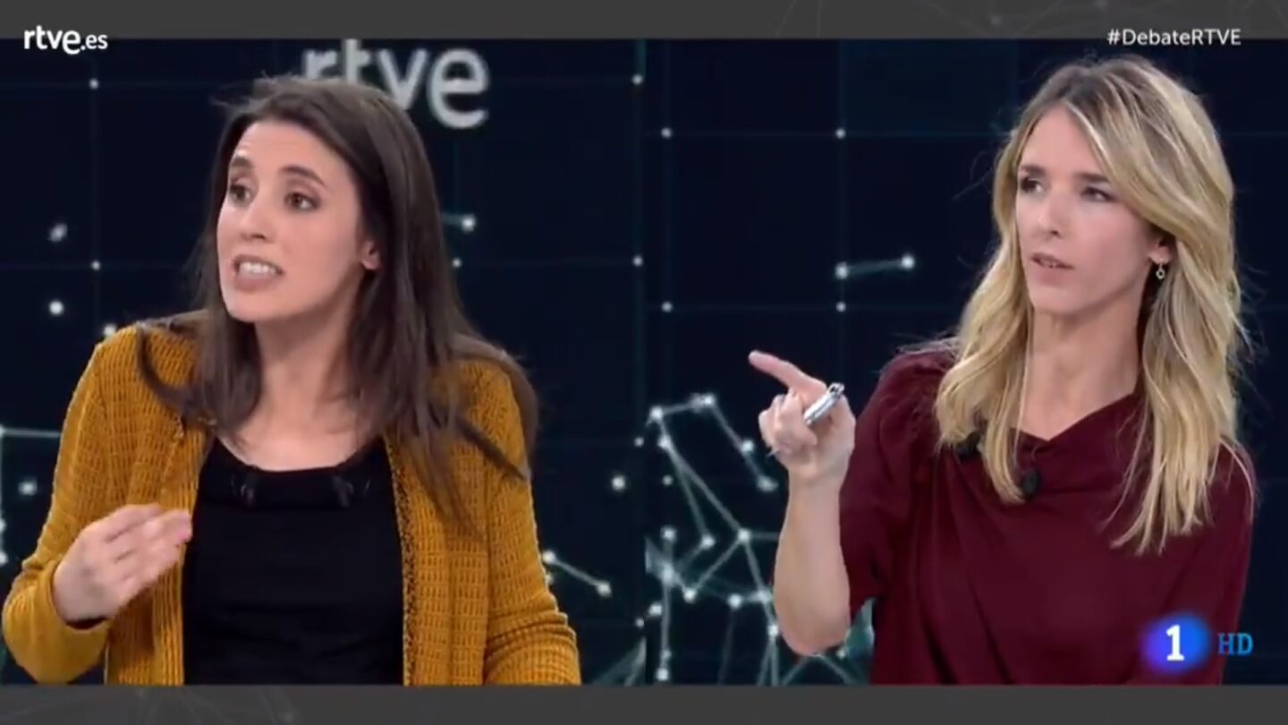 Irene Montero y Cayetana &Aacute;lvarez de Toledo, en RTVE