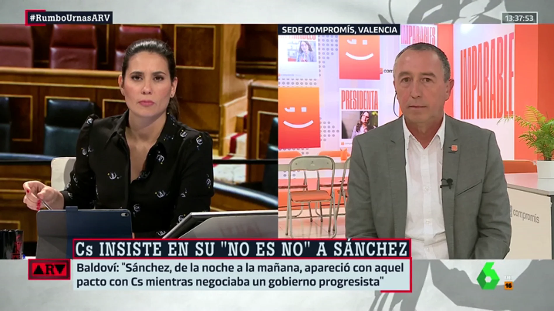 Joan Baldoví (Compromís): "Mi apuesta es un Gobierno con PSOE, PNV y Unidas Podemos"