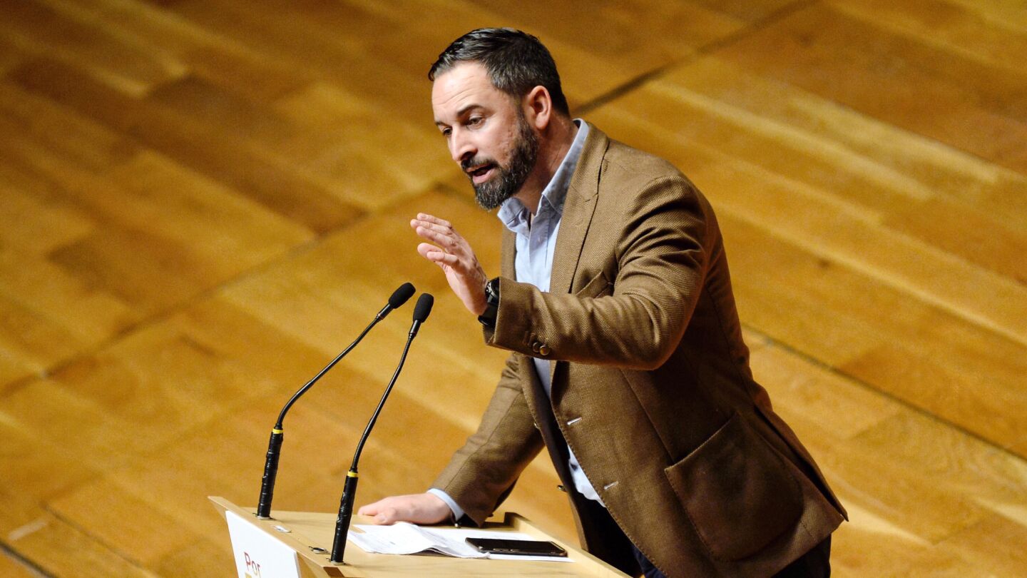 El l&iacute;der de VOX, Santiago Abascal