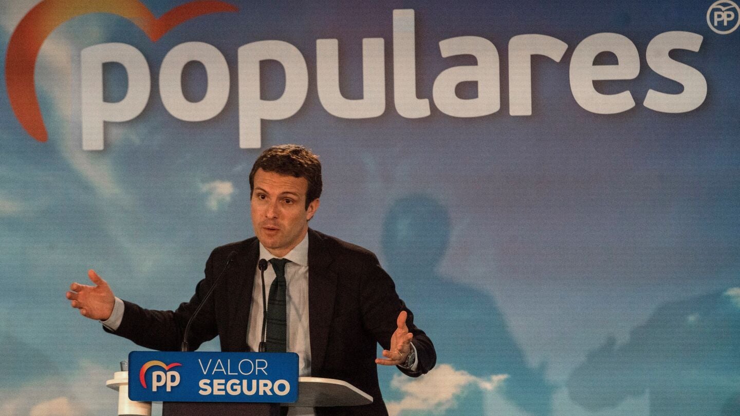El presidente del PP, Pablo Casado