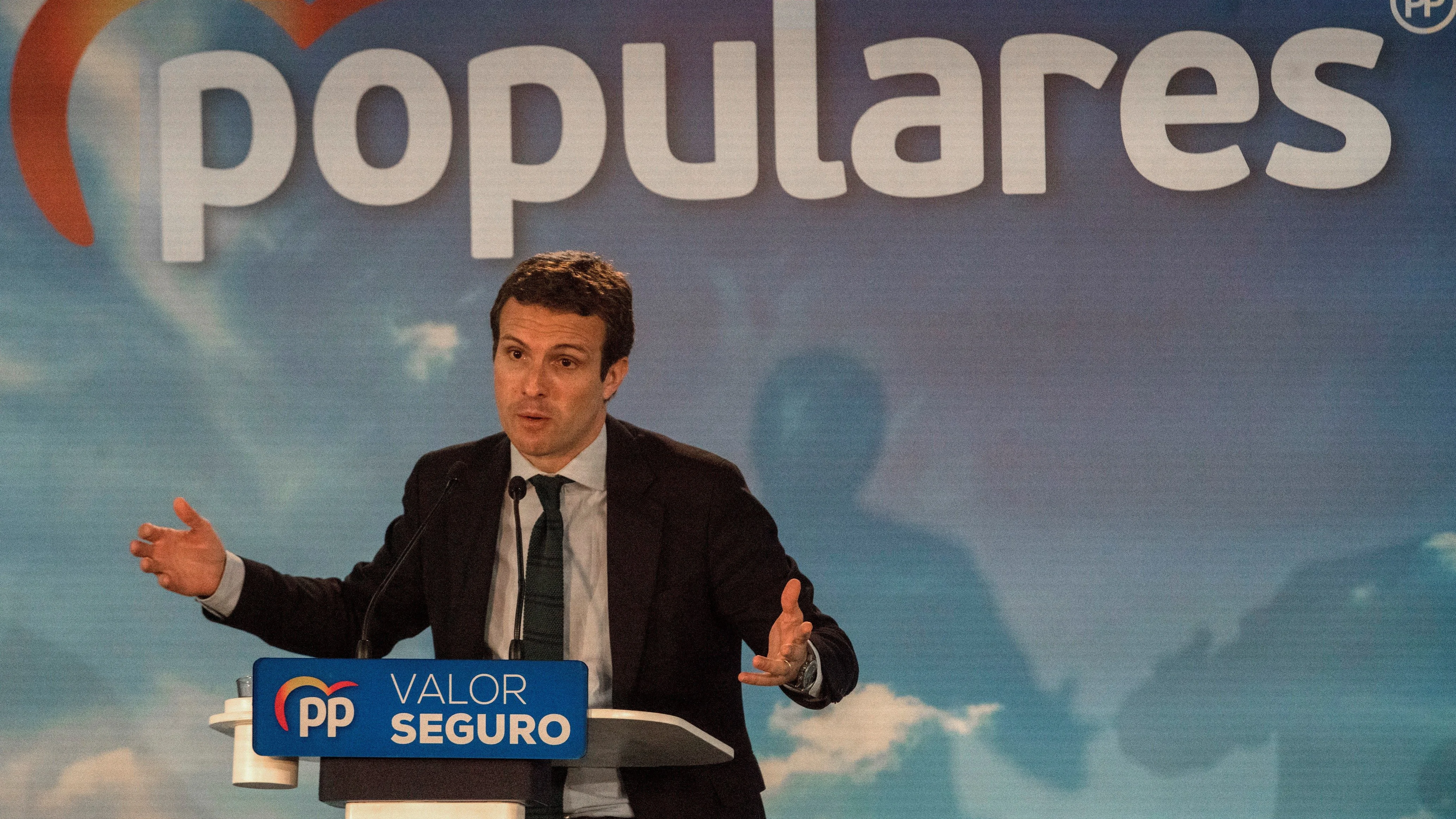 El presidente del PP, Pablo Casado