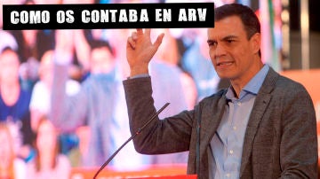 Pedro Sánchez en un mitin del PSOE