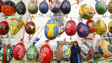 Festival de huevos de Pascua en Kiev, Ucrania.