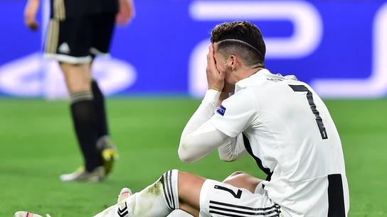 Cristiano Ronaldo, en el choque contra el Ajax Cristiano Ronaldo, en el choque contra el Ajax