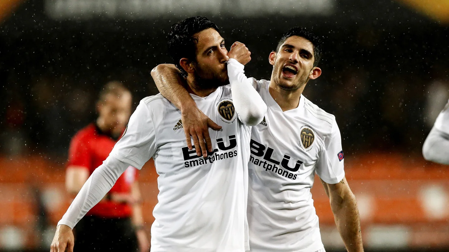 Parejo celebra su gol ante el Villarreal en Mestalla Parejo celebra su gol ante el Villarreal en Mestalla