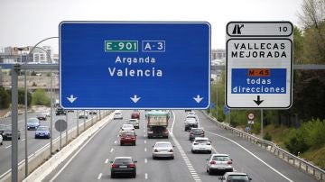 Tráfico en la A3, carretera de Valencia.