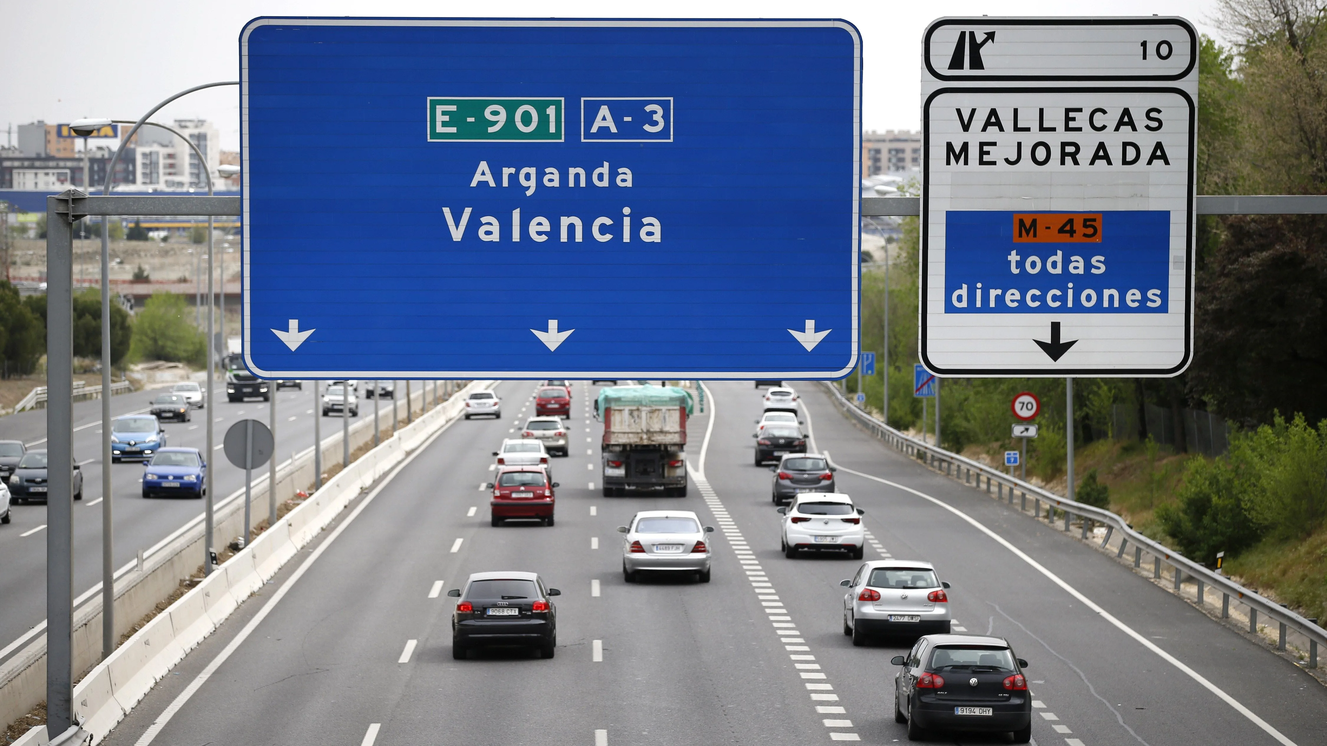 Estado del tráfico en la A3, carretera de Valencia