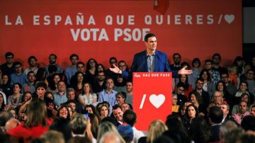 El candidato del PSOE a la reelección como presidente del Gobierno, Pedro Sánchez