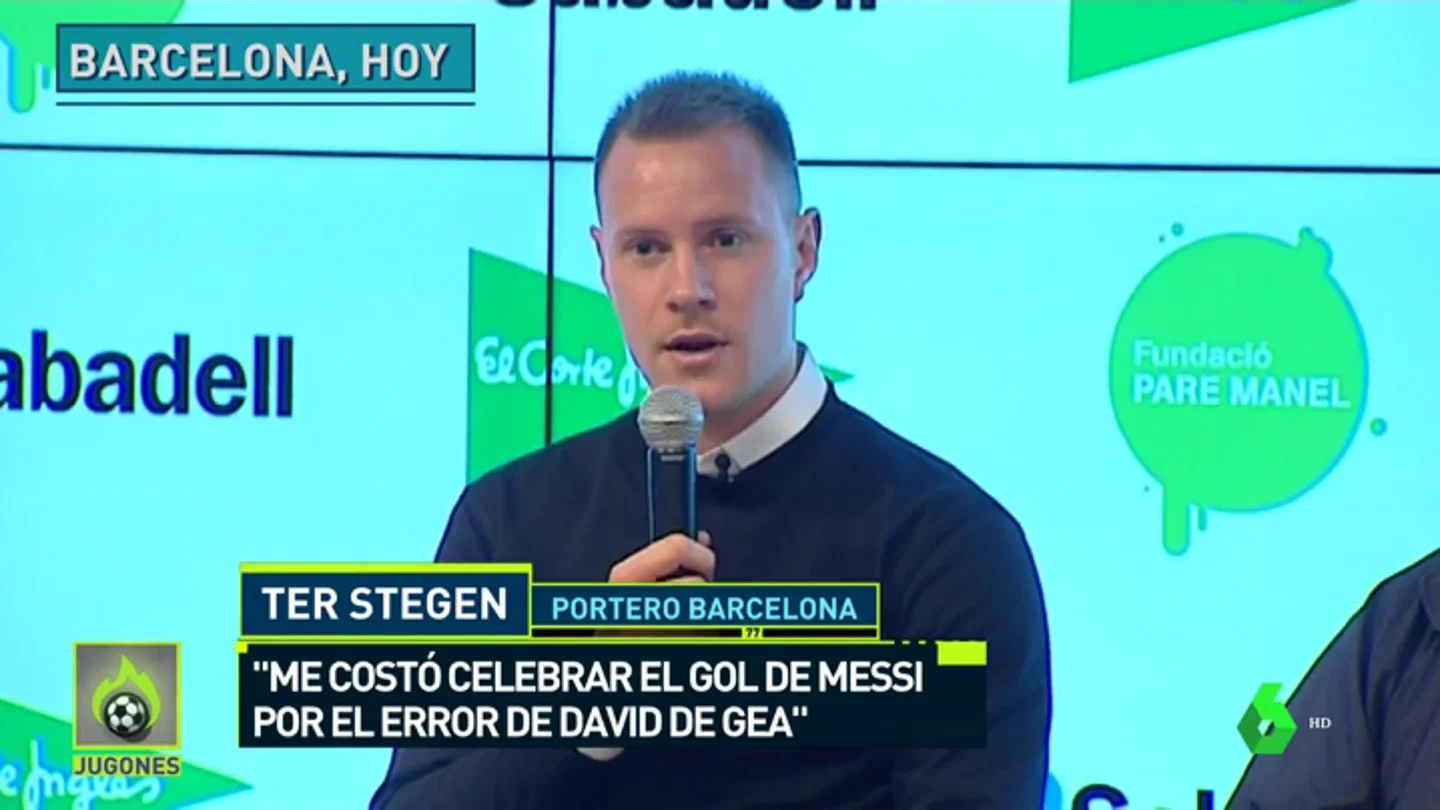 Ter Stegen, sobre la cantada de De Gea ante Messi: "La verdad es que me costó un poco celebrar ese gol, es un compañero que ocupa la misma posición que yo" Ter Stegen, sobre la cantada de De Gea ante Messi: "La verdad es que me costó un poco celebrar ese gol, es un compañero que ocupa la misma posición que yo"