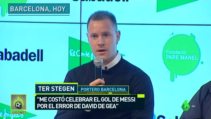 Ter Stegen, sobre la cantada de De Gea ante Messi: "La verdad es que me costó un poco celebrar ese gol, es un compañero que ocupa la misma posición que yo" Ter Stegen, sobre la cantada de De Gea ante Messi: "La verdad es que me costó un poco celebrar ese gol, es un compañero que ocupa la misma posición que yo"