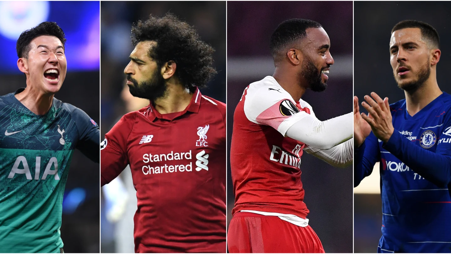Son, Salah, Lacazette y Hazard Son, Salah, Lacazette y Hazard