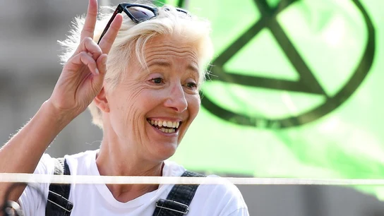 Emma Thompson se suma a las protestas en Londres contra el cambio climático Emma Thompson se suma a las protestas en Londres contra el cambio climático