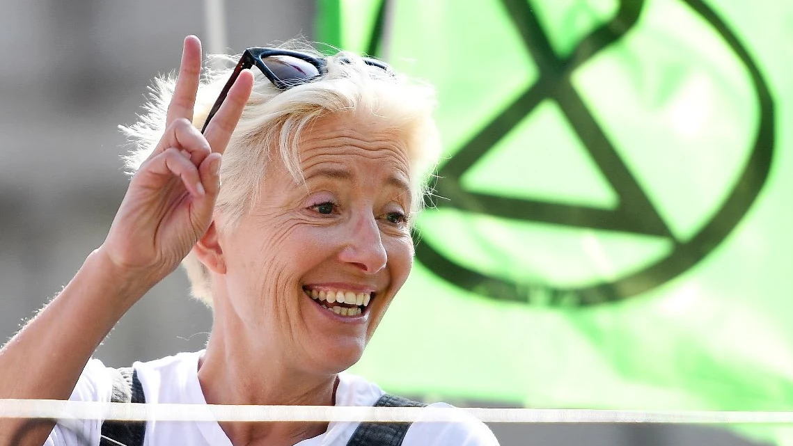 Emma Thompson se suma a las protestas en Londres contra el cambio climático