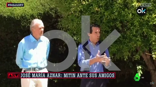 Mitin de Aznar ante sus amigos Mitin de Aznar ante sus amigos