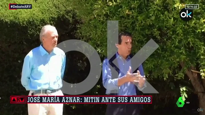 Mitin de Aznar ante sus amigos