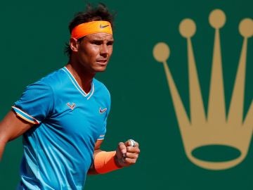 Rafa Nadal celebra un punto ante Pella Rafa Nadal celebra un punto ante Pella