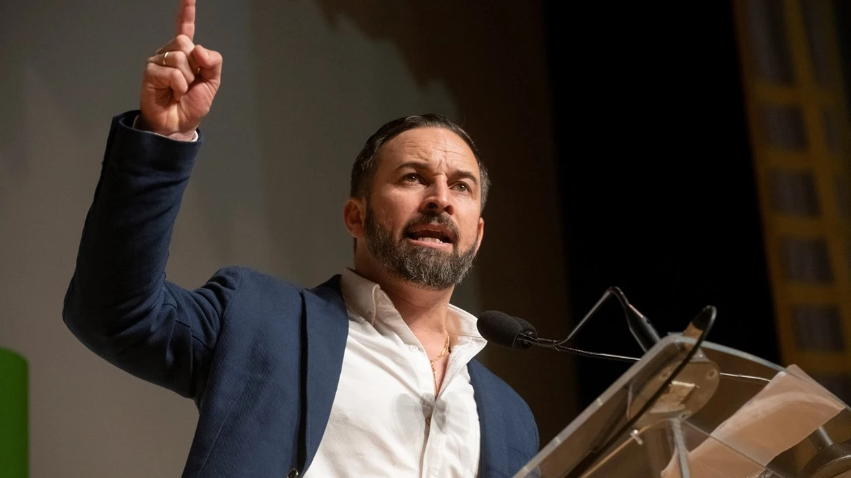 Santiago Abascal durante un acto en Granada