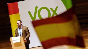 Santiago Abascal en un acto de Vox