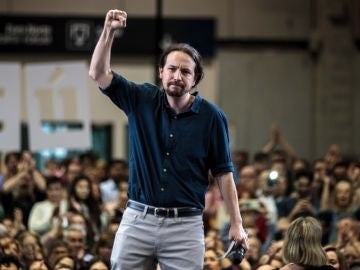 El secretario general de Podemos, Pablo Iglesias, esta semana en un mitin El secretario general de Podemos, Pablo Iglesias, esta semana en un mitin