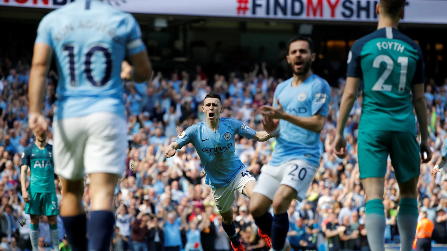 Phil Foden celebra su gol ante el Tottenham Phil Foden celebra su gol ante el Tottenham