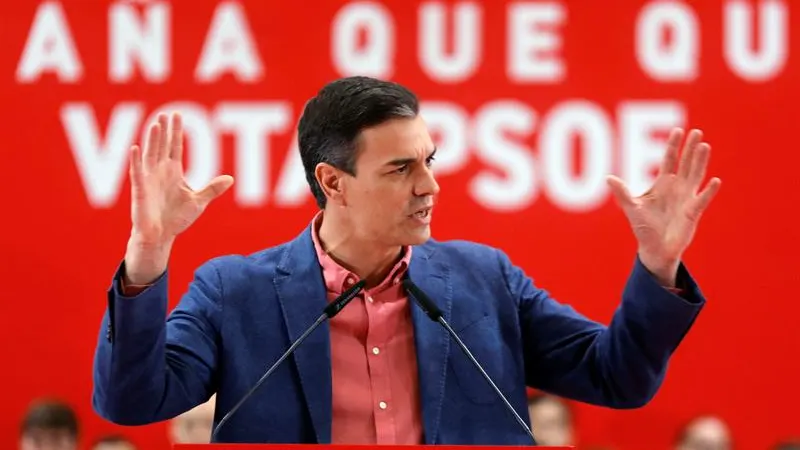 El presidente del Gobierno y candidato del PSOE, Pedro Sánchez