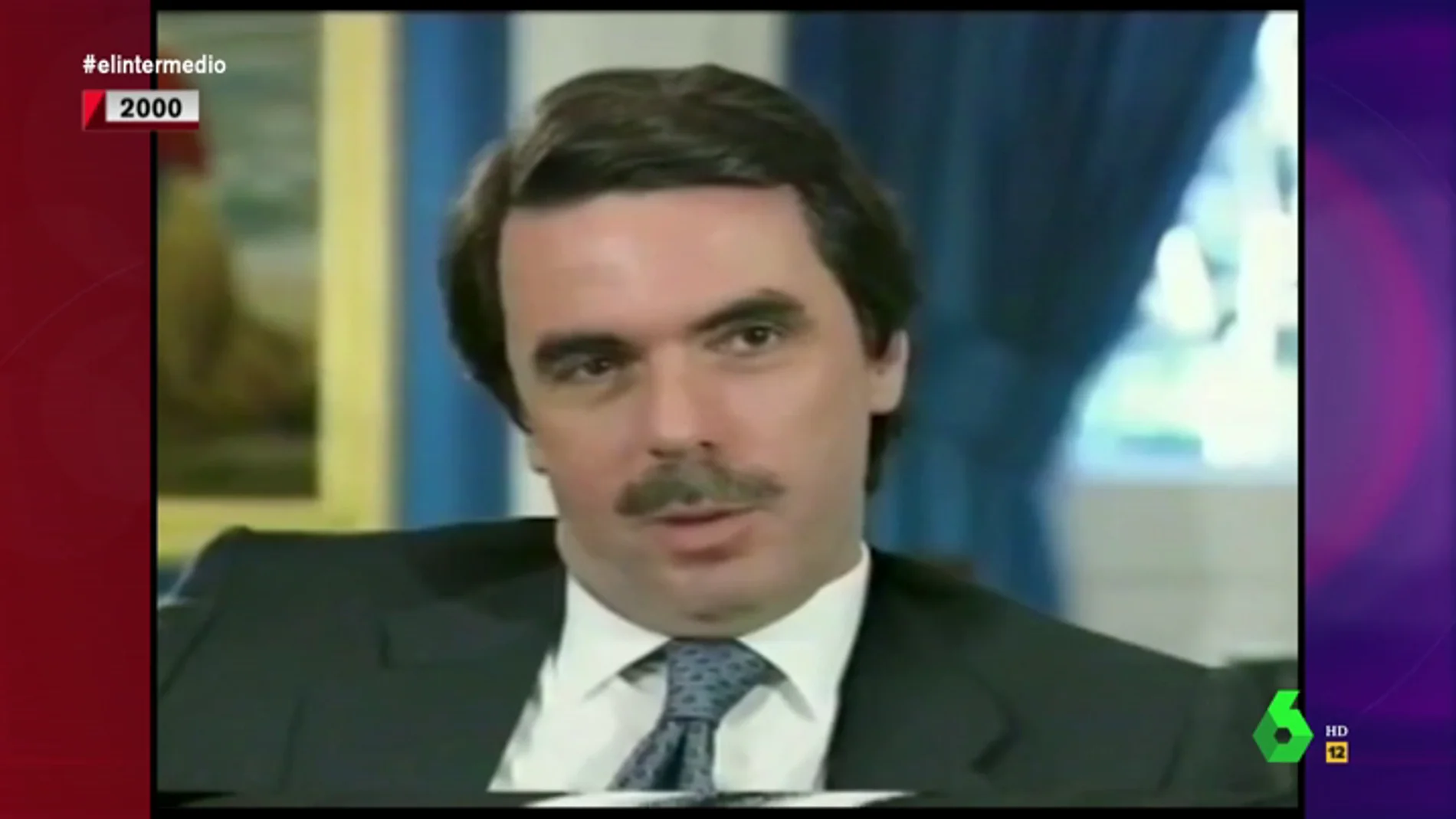 El vídeo que demuestra que Aznar, además del bigote, perdió los principios políticos