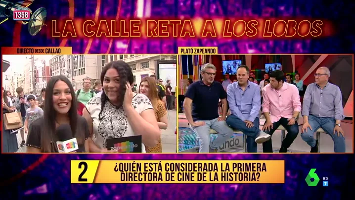 La calle reta a 'Los Lobos' en Zapeando: "¿Quién es la primera directora de cine de la historia?"