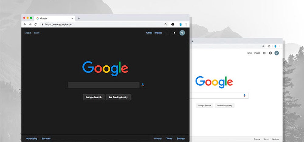 Modo oscuro de Chrome activado y desactivado