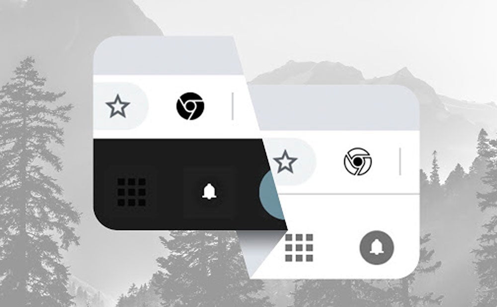 Botón para activar el modo oscuro de Chrome