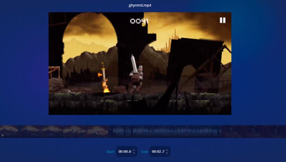 Este editor permite recorta partes de un vídeo