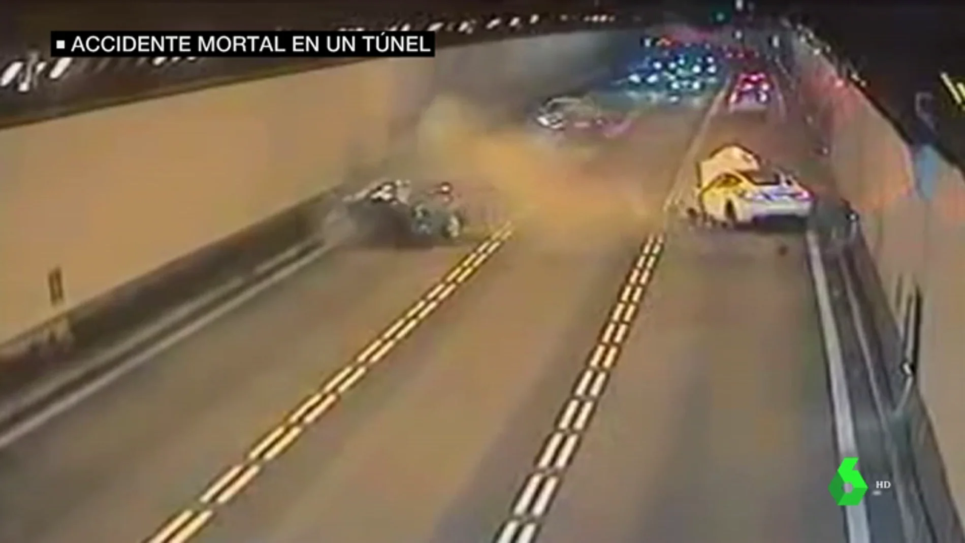 Un hombre muere en un impresionante accidente en un túnel de Barcelona