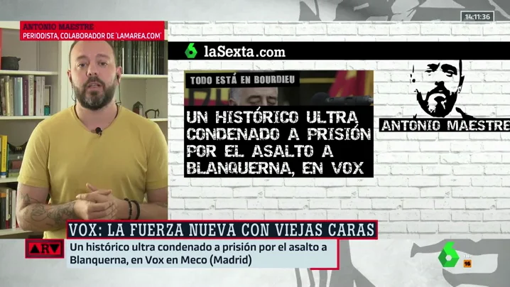 Antonio Maestre, sobre el ultra histórico del neofascismo en Vox: "Es una muestra del sustrato ideológico que tienen"