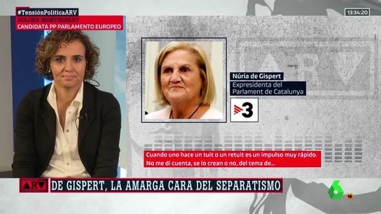 Dolors Montserrat responde a Núria de Gispert: "Se ha retratado otra vez en que es racista y supremacista" Dolors Montserrat responde a Núria de Gispert: "Se ha retratado otra vez en que es racista y supremacista"