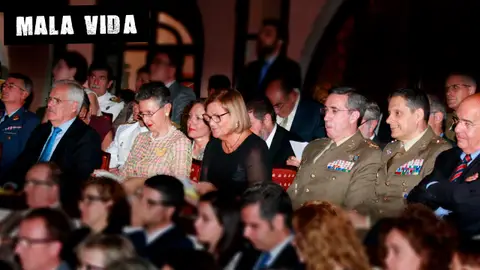 Nuria de Gispert en un acto institucional del ejército por el Día de las Fuerzas Armadas en 2015 Mala Vida