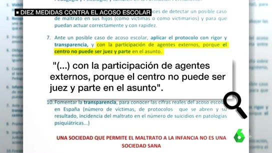 Un decálogo contra el acoso escolar: piden que sea una persona externa quien valore si existe hostigamiento Un decálogo contra el acoso escolar: piden que sea una persona externa quien valore si existe hostigamiento