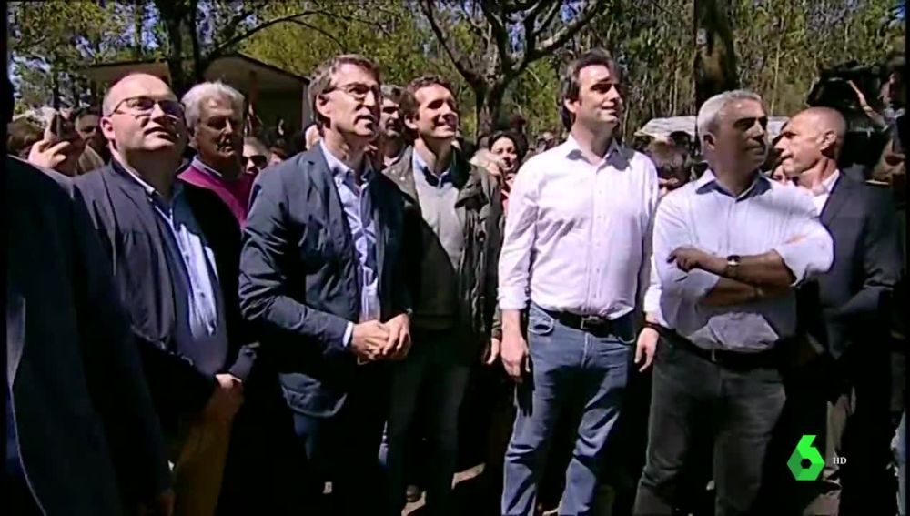 Casado y Feijóo en un acto en Santiago
