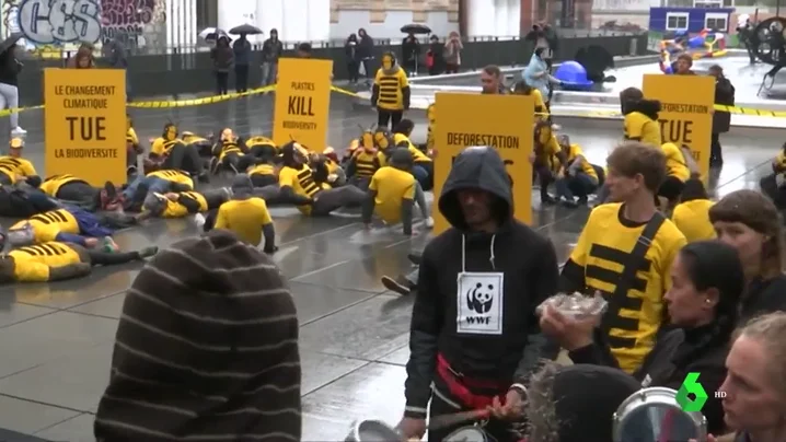 Imagen de la protesta medioambiental en París