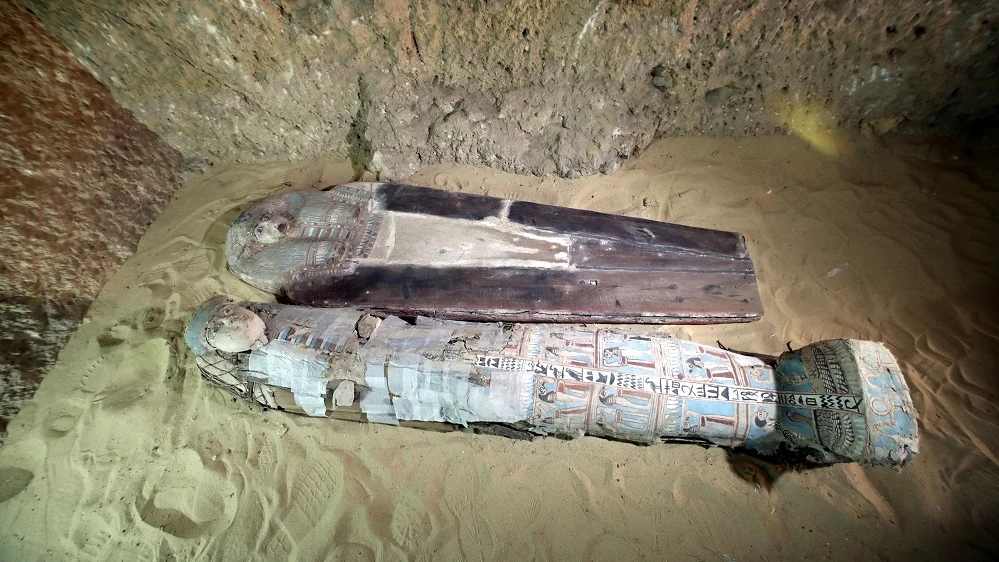 Imagen de las tumbas encontradas en las pirámides de Giza