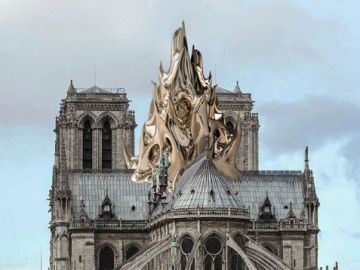 Así sería la reconstrucción de la aguja de Notre-Dame por el arquitecto Mathieu Lehanneur.