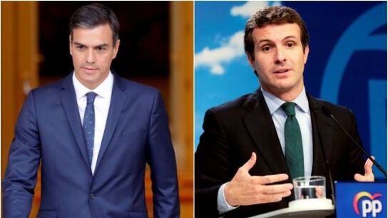 Pedro S&aacute;nchez y Pablo Casado en una imagen de archivo