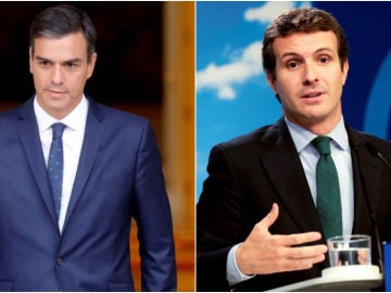 Pedro Sánchez y Pablo Casado en una imagen de archivo Pedro Sánchez y Pablo Casado en una imagen de archivo