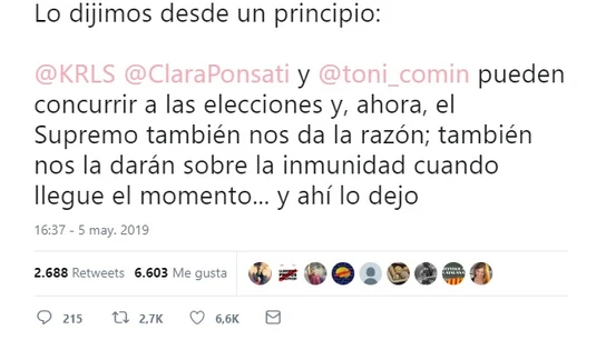 El twit de Gonzalo Boye El twit de Gonzalo Boye