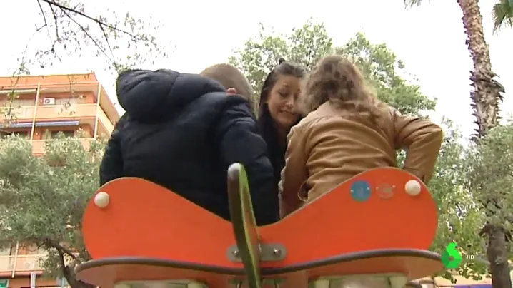 Una familia monoparental.