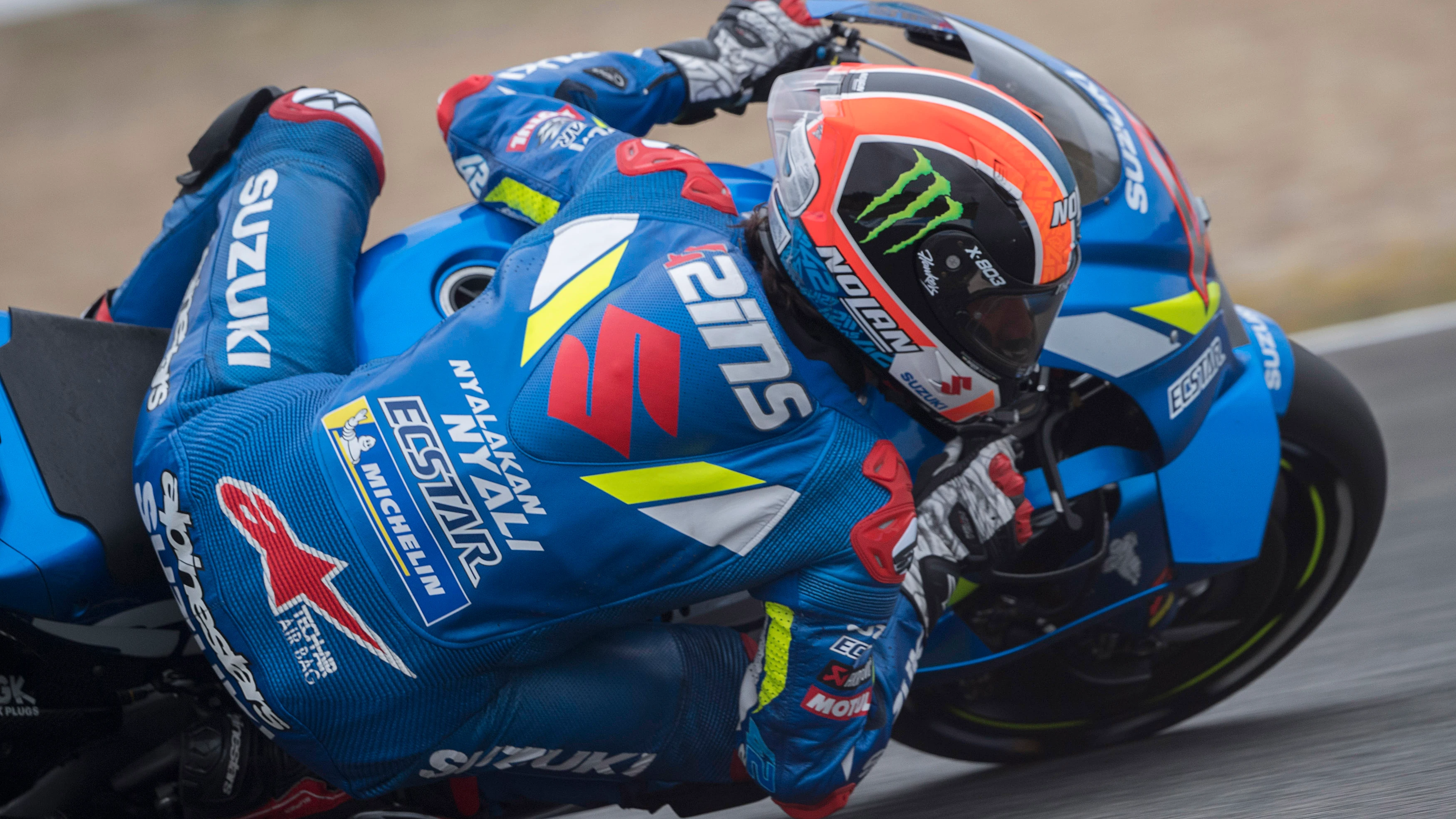 Álex Rins, en una curva del circuito de Jerez Álex Rins, en una curva del circuito de Jerez