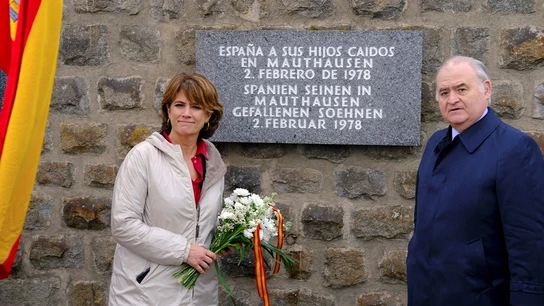 La ministra Dolores Delgado durante el acto de conmemoración a las víctimas del nazismo en Austria La ministra Dolores Delgado durante el acto de conmemoración a las víctimas del nazismo en Austria