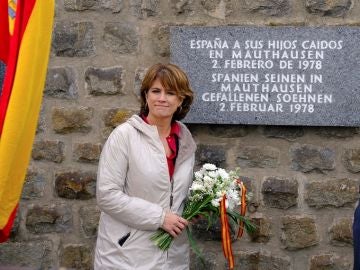 La ministra Dolores Delgado durante el acto de conmemoración a las víctimas del nazismo en Austria La ministra Dolores Delgado durante el acto de conmemoración a las víctimas del nazismo en Austria