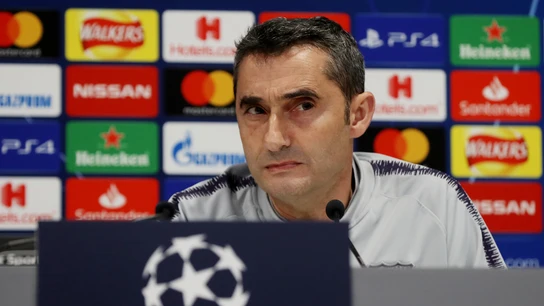 Ernesto Valverde, durante la rueda de prensa Ernesto Valverde, durante la rueda de prensa