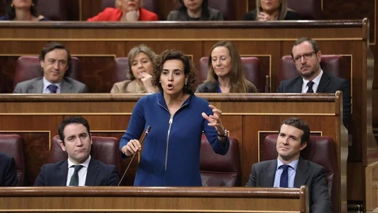 La cabeza de lista del PP al Parlamento Europeo, Dolors Montserrat. La cabeza de lista del PP al Parlamento Europeo, Dolors Montserrat.
